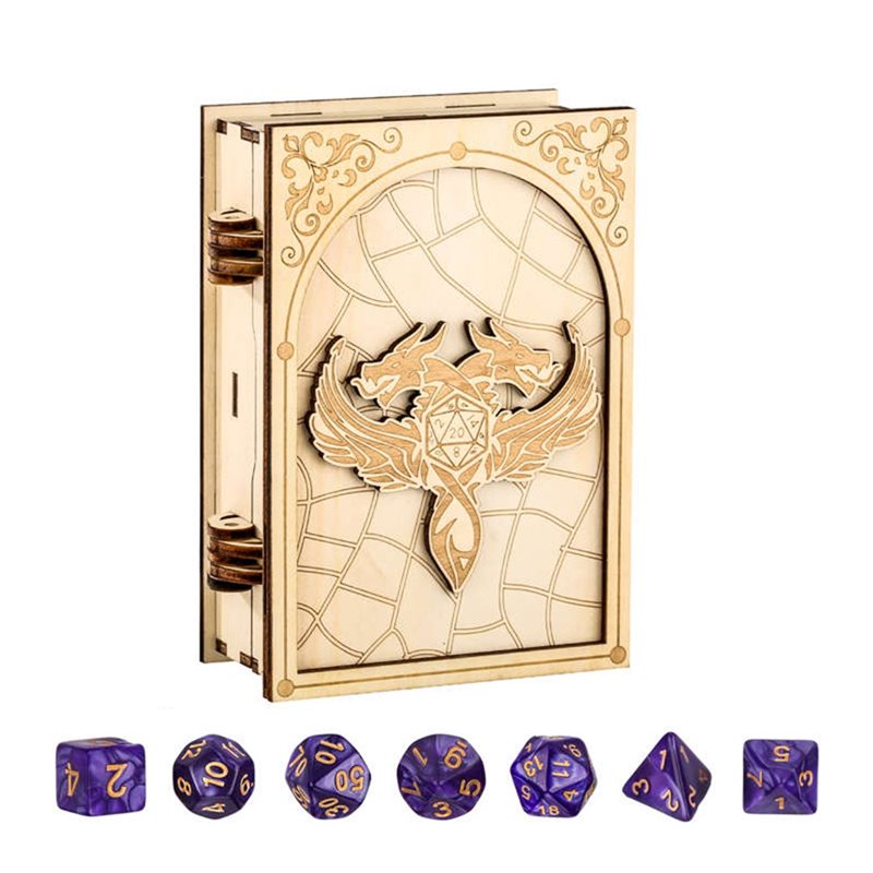 Board Game Roleplay - Dropship-7Pc/Set Plastic Polyhedral Dice Storage Box
