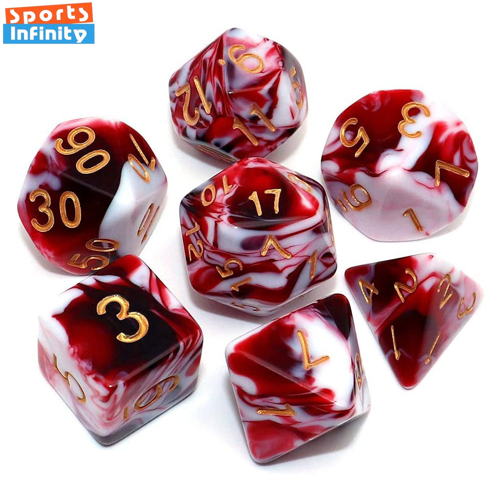 7 Pcs/set Double Colors Polyhe - Board Game Font ulasan dan harga