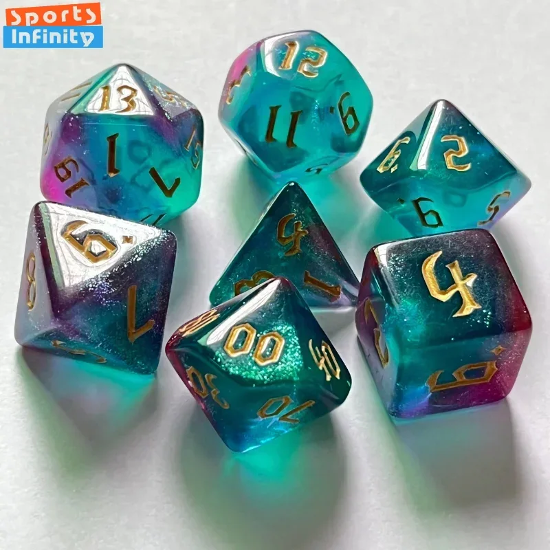 7 Pcs/set Double Colors Polyhe - Board Game Font ulasan dan harga