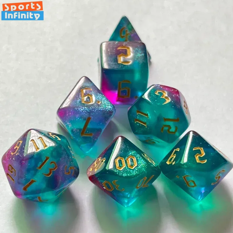 7 Pcs/set Double Colors Polyhe - Board Game Font ulasan dan harga