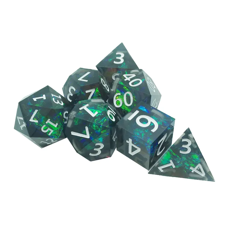 7PCS resin sharp polyhedral di - Board Game Roleplay ulasan dan harga