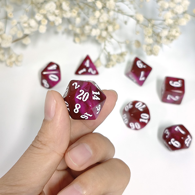 7Pcs Acrylic Polyhedral Dice W - Board Game Font ulasan dan harga