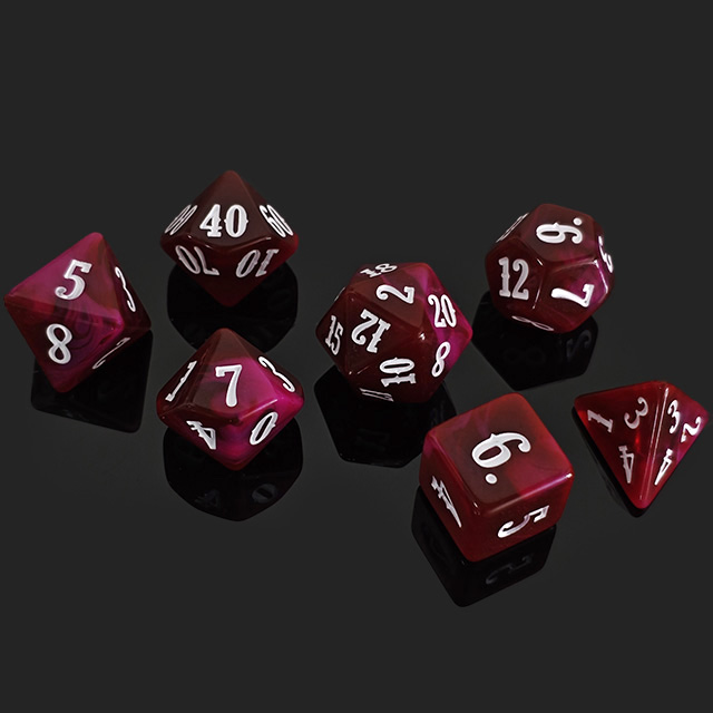 7Pcs Acrylic Polyhedral Dice W - Board Game Font ulasan dan harga