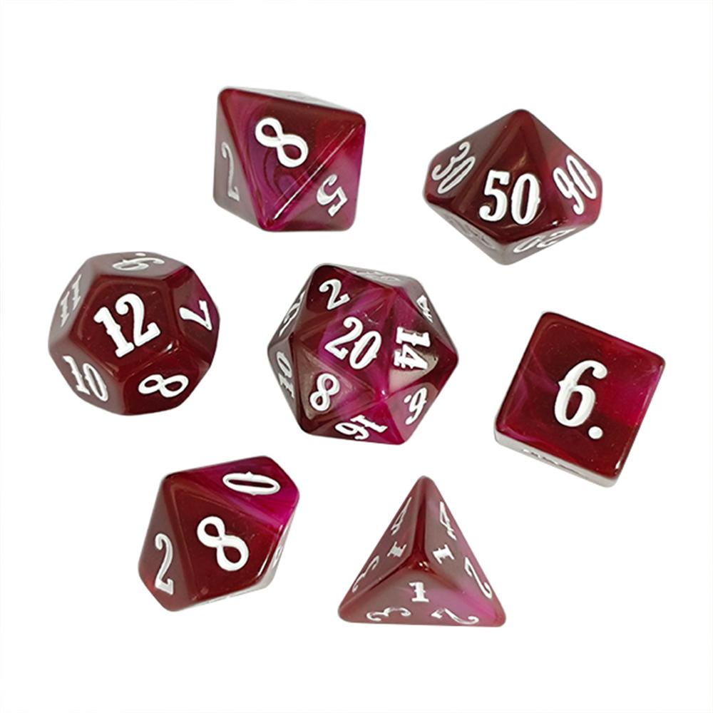 7Pcs Acrylic Polyhedral Dice W - Board Game Font ulasan dan harga
