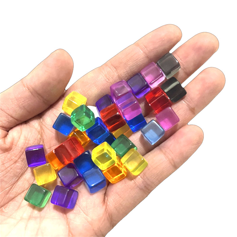 100pcs/set 8mm Clear Cube Dice - Board Game Verdant ulasan dan harga