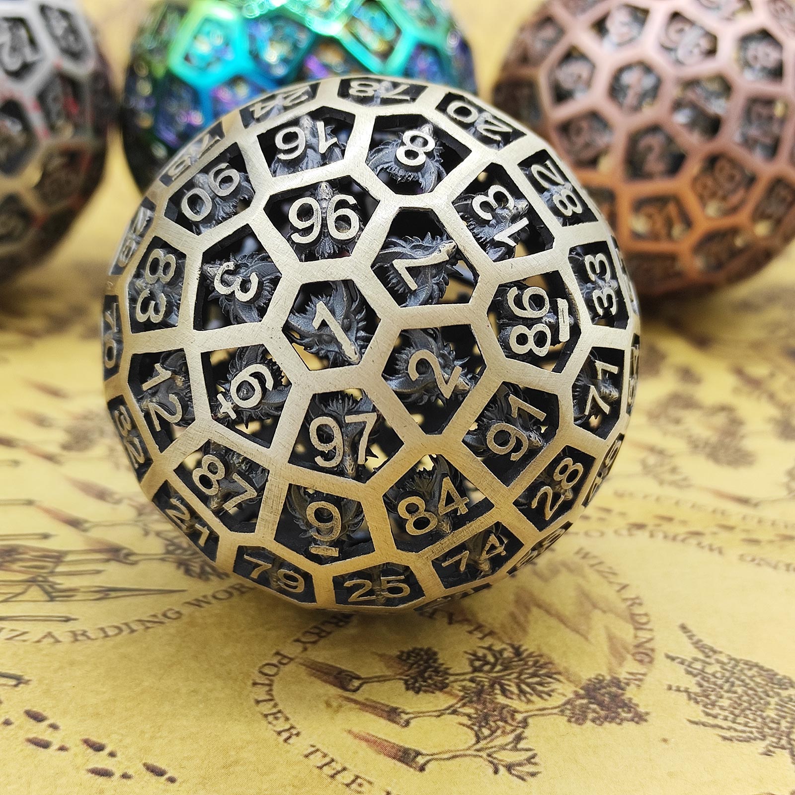 Metal Hollow D100 DND Dice Set - Board Game Roleplay ulasan dan harga