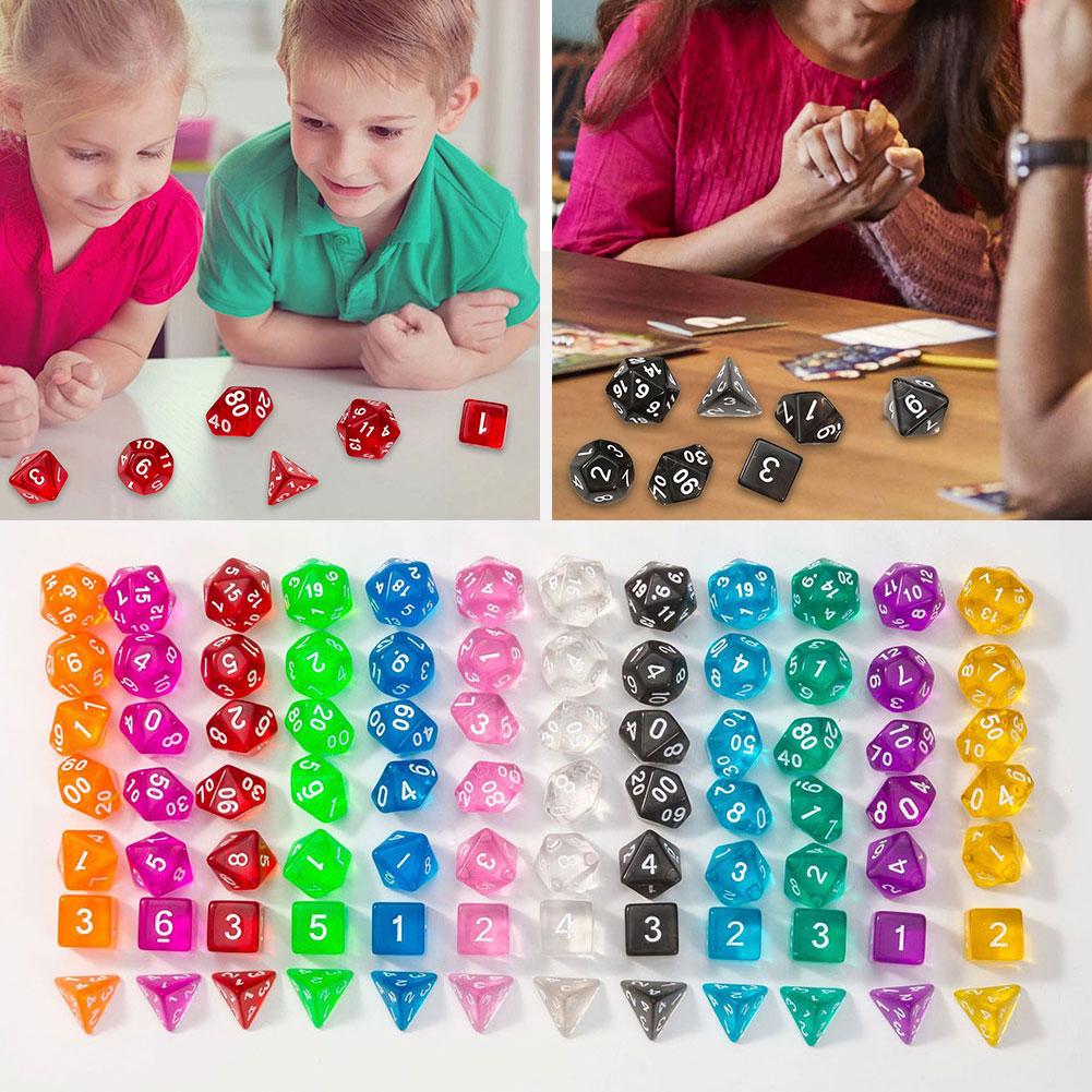 7 Pcs of New Single Color Dice - Board Game Font ulasan dan harga