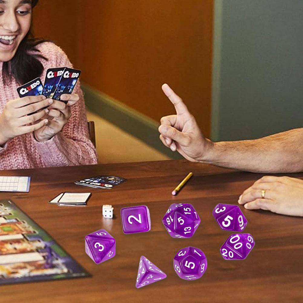 7 Pcs of New Single Color Dice - Board Game Font ulasan dan harga