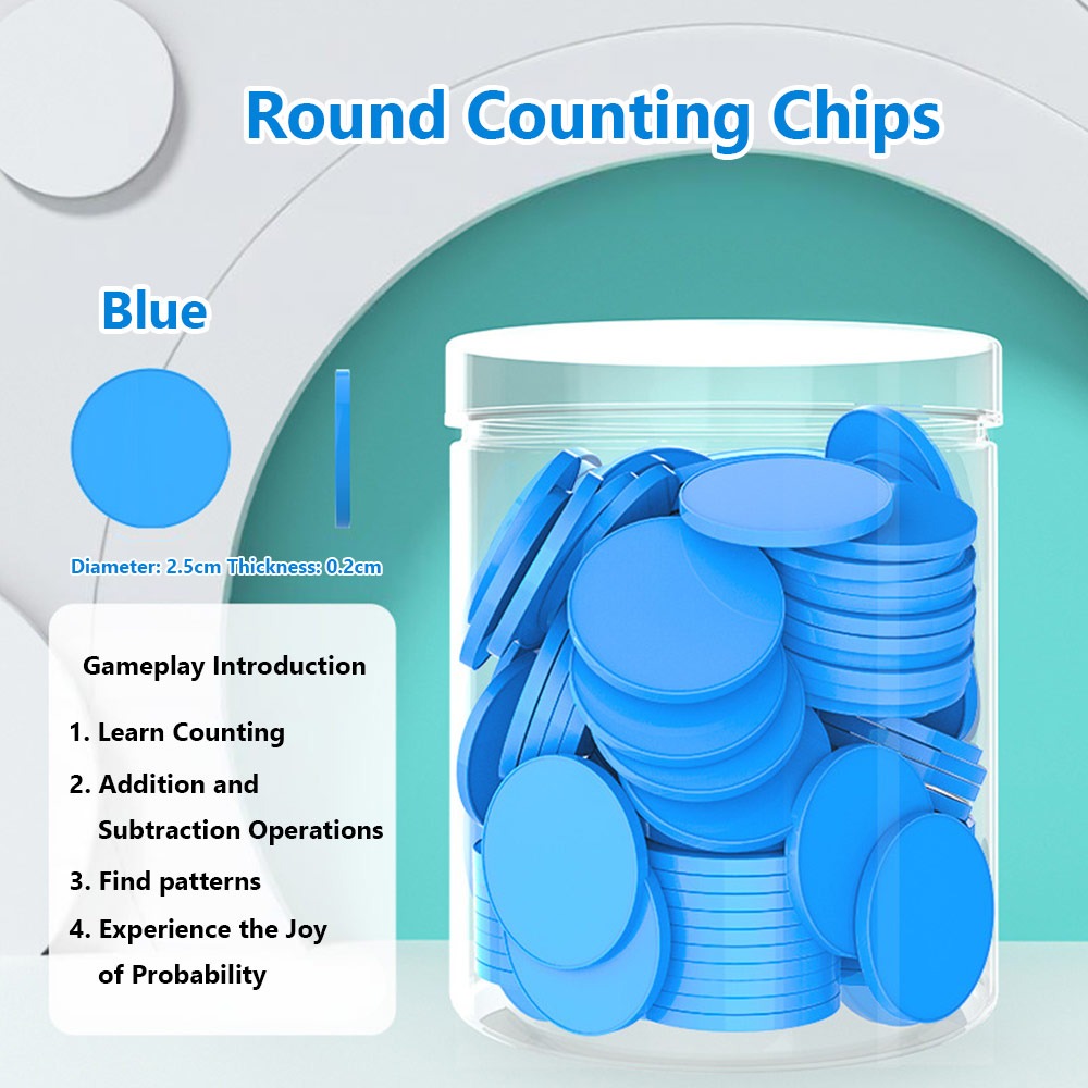 100pcs Plastic Counting Chips  - Board Game Verdant ulasan dan harga