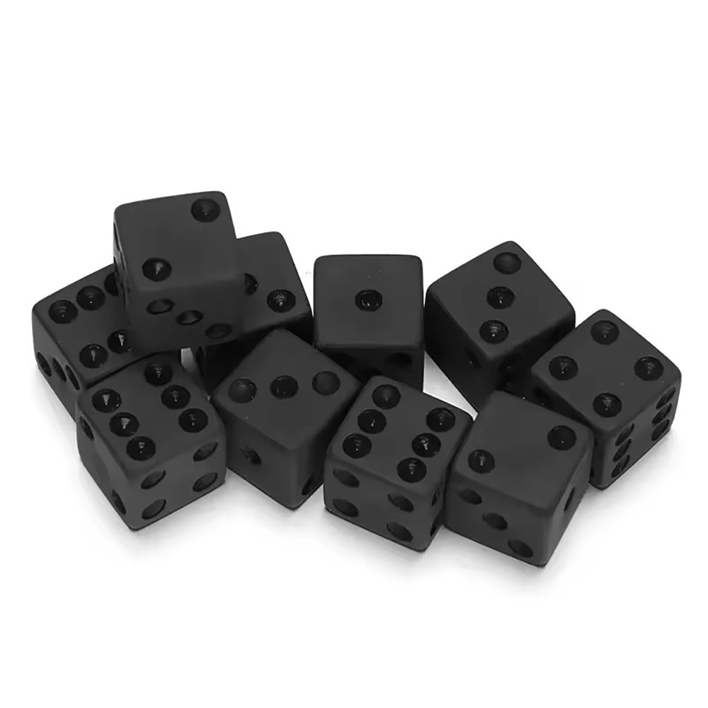 7pcs/set New Black Dices, Poly - Board Game Font ulasan dan harga