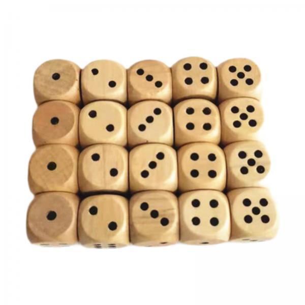 Wooden Six Sided Dice Set 2cm  - Board Game Roleplay ulasan dan harga